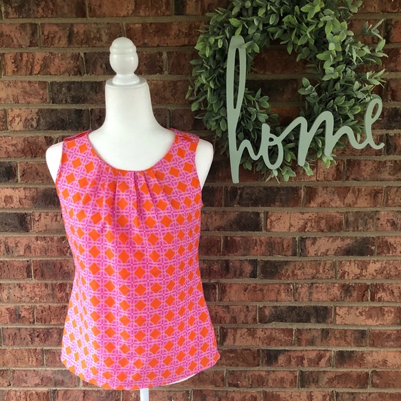Banana Republic Tops - ✨5/$15 { BANANA REPUBLIC } Pink & Orange Printed Blouse